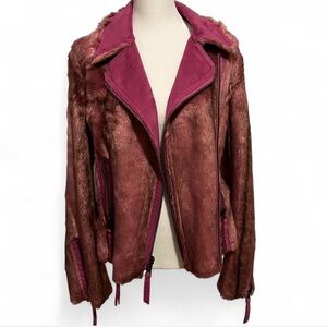 Vintage Pink Reversible Fur Jacket